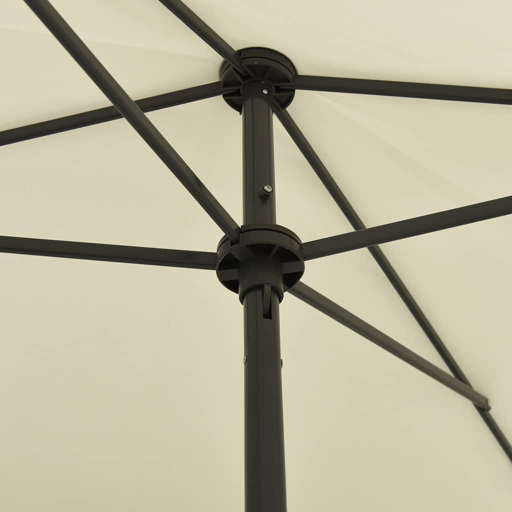 vidaXL Beach Parasol Sand Yellow 200x125 cm 6
