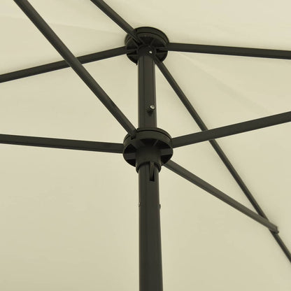 vidaXL Beach Parasol Sand Yellow 200x125 cm 6