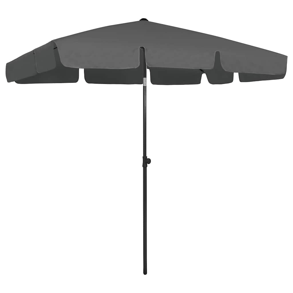 vidaXL Beach Parasol Anthracite 200x125 cm 1