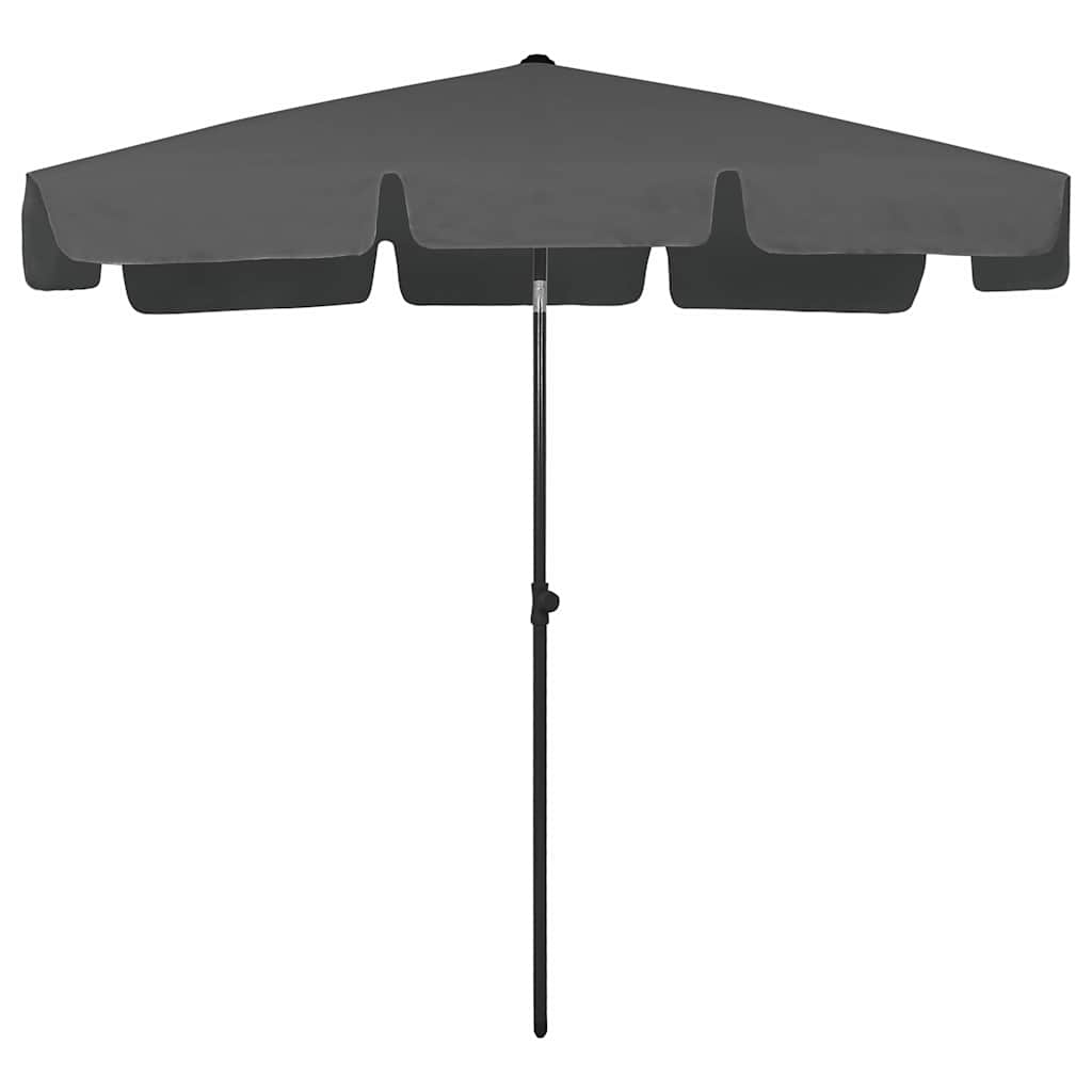 vidaXL Beach Parasol Anthracite 200x125 cm 2