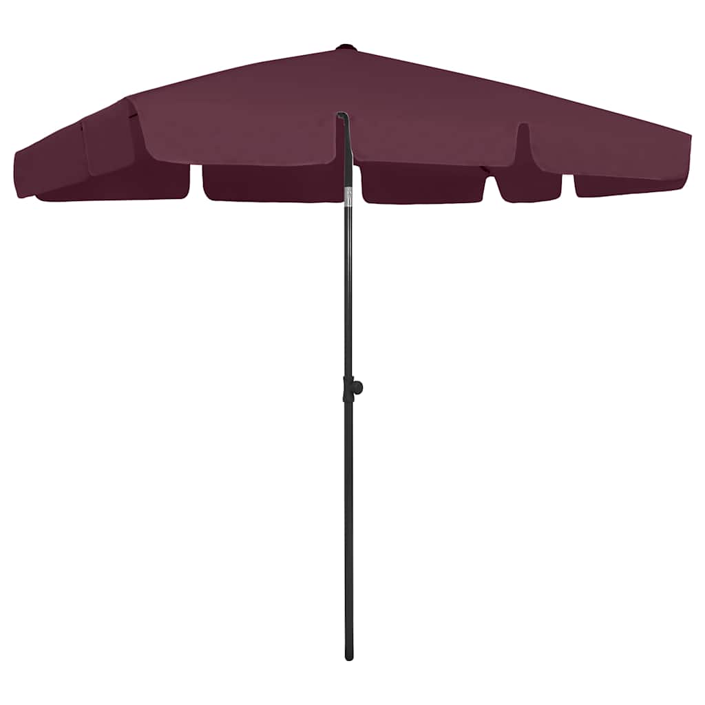 vidaXL Beach Parasol Bordeaux Red 200x125 cm 1