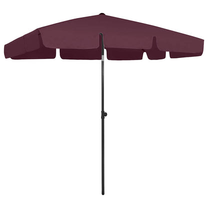 vidaXL Beach Parasol Bordeaux Red 200x125 cm 1