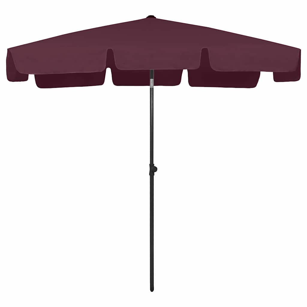 vidaXL Beach Parasol Bordeaux Red 200x125 cm 2