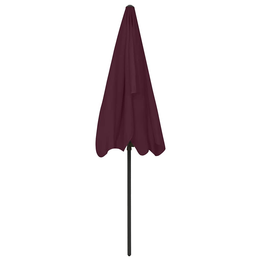 vidaXL Beach Parasol Bordeaux Red 200x125 cm 5