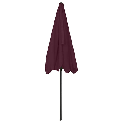 vidaXL Beach Parasol Bordeaux Red 200x125 cm 5