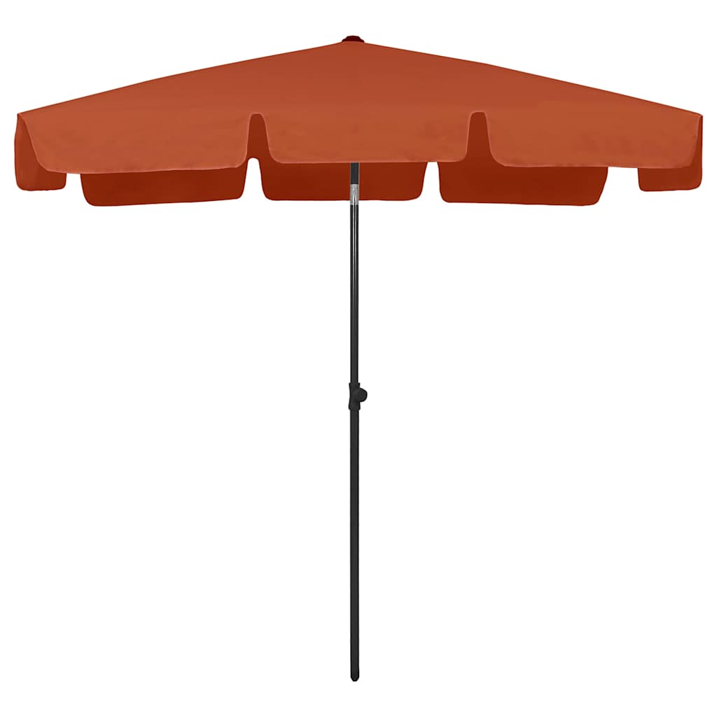 vidaXL Beach Parasol Terracotta 200x125 cm 2