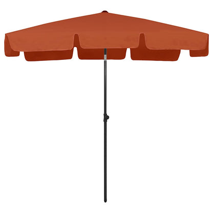 vidaXL Beach Parasol Terracotta 200x125 cm 2
