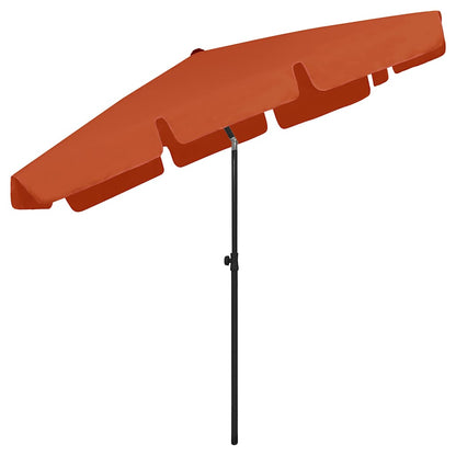 vidaXL Beach Parasol Terracotta 200x125 cm 4