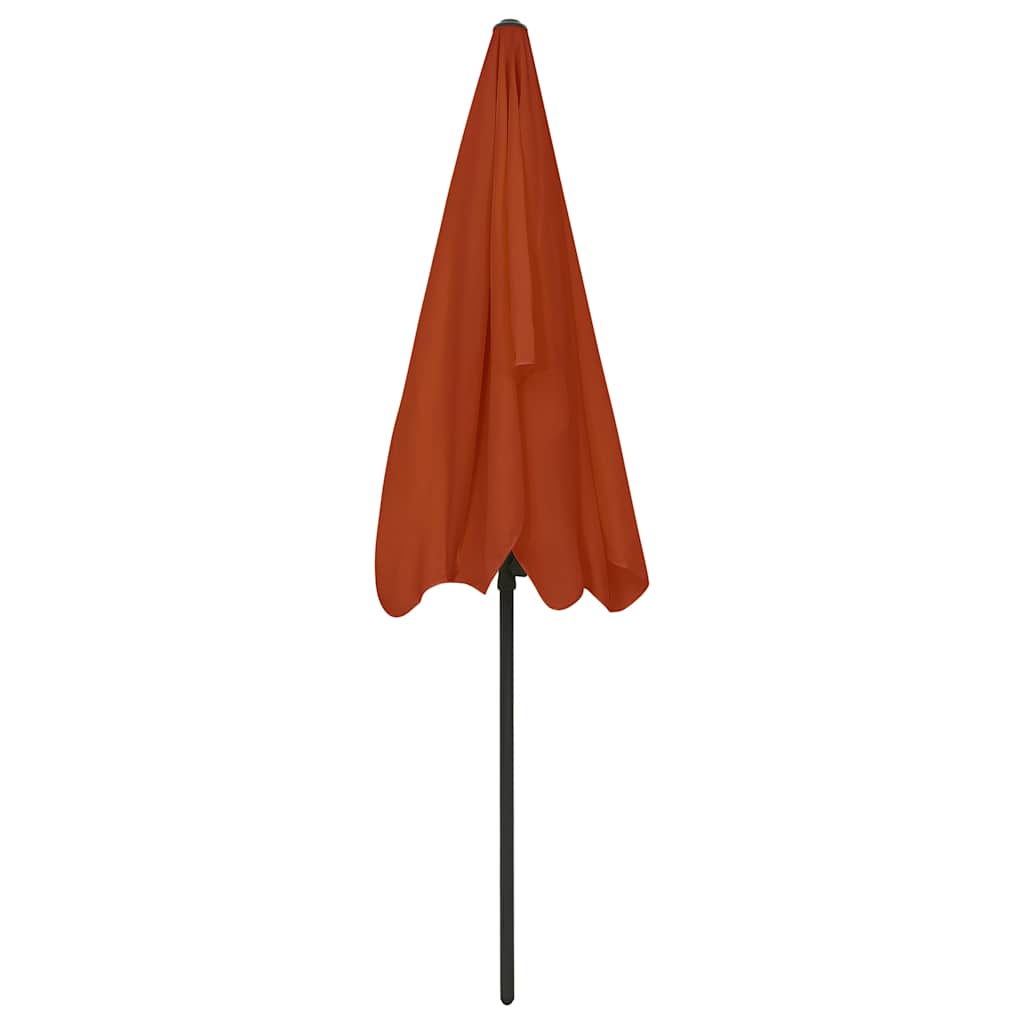 vidaXL Beach Parasol Terracotta 200x125 cm 5