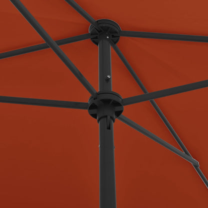 vidaXL Beach Parasol Terracotta 200x125 cm 6