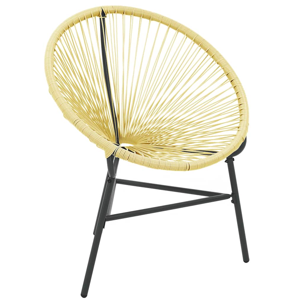 vidaXL Garden Acapulco Chair Poly Rattan Beige 2