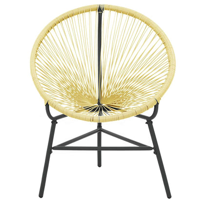 vidaXL Garden Acapulco Chair Poly Rattan Beige 3