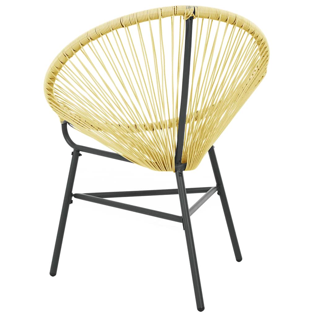 vidaXL Garden Acapulco Chair Poly Rattan Beige 4