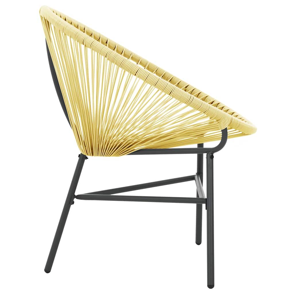 vidaXL Garden Acapulco Chair Poly Rattan Beige 5