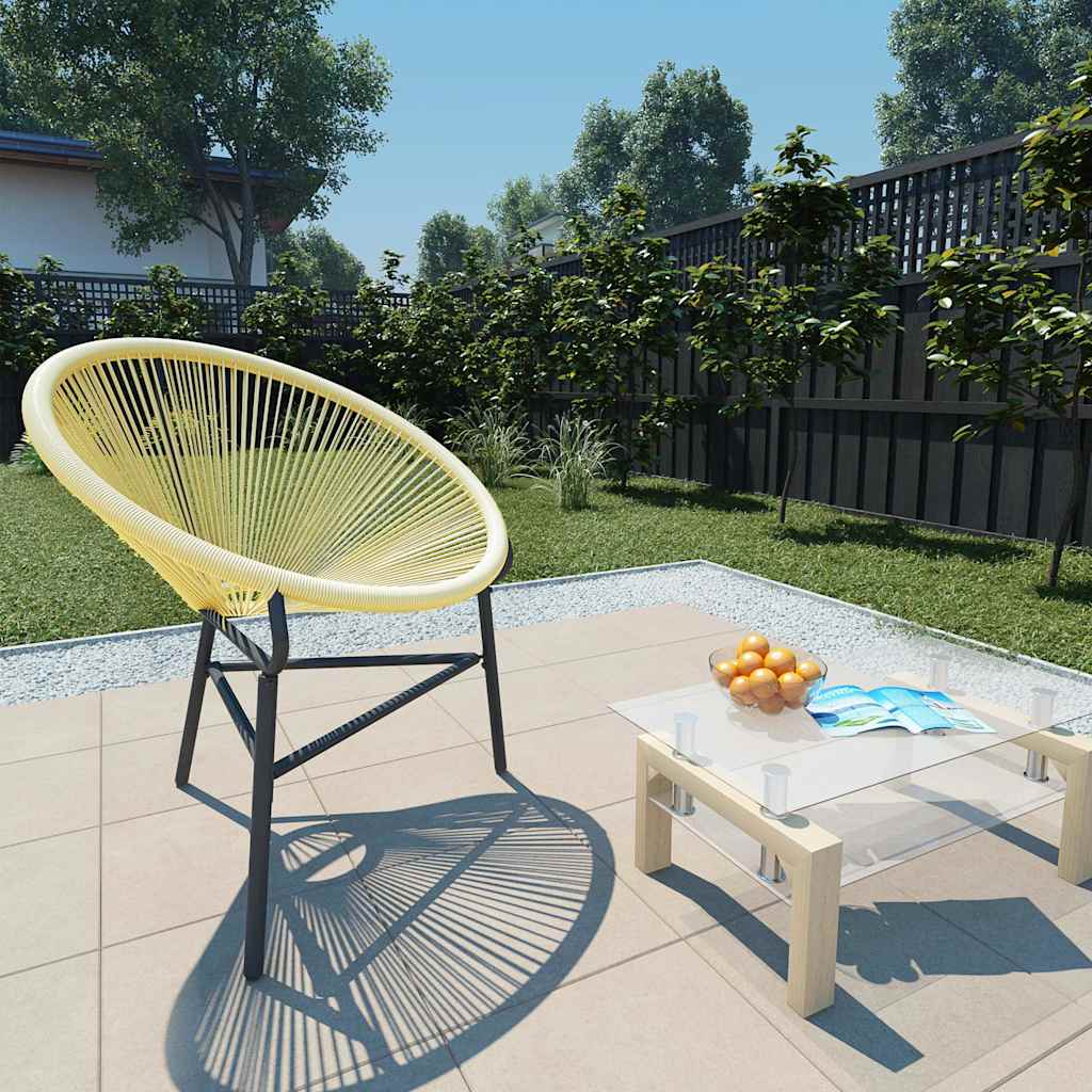 vidaXL Garden Acapulco Chair Poly Rattan Beige 1