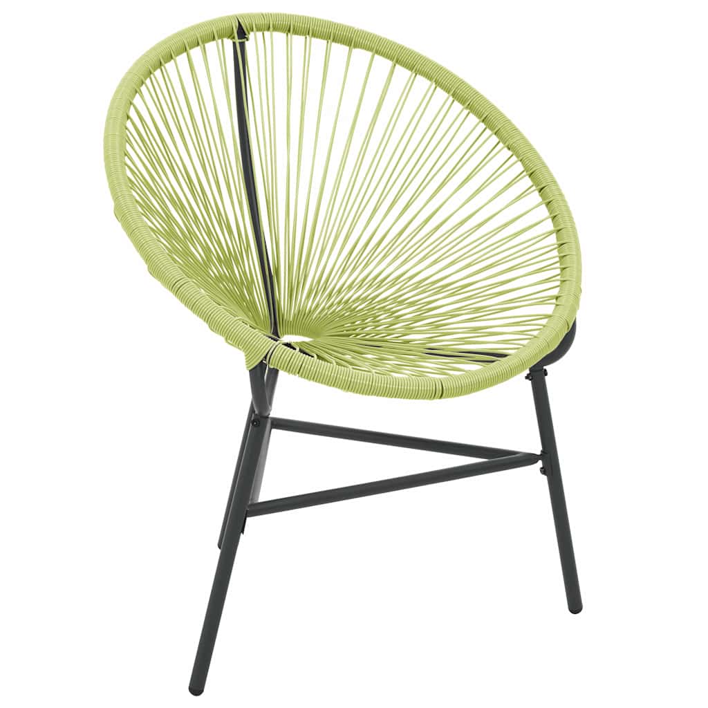 vidaXL Garden Acapulco Chair Poly Rattan Green 2