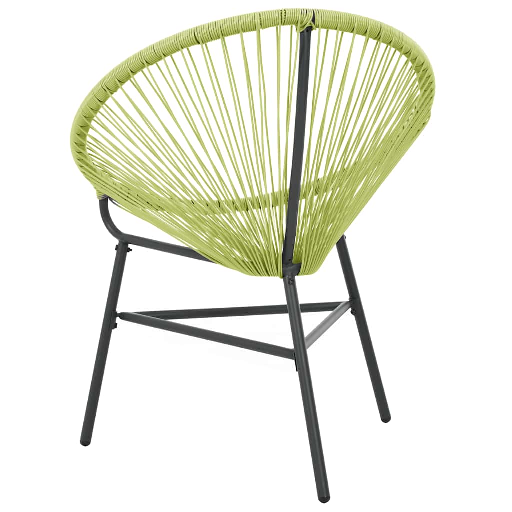 vidaXL Garden Acapulco Chair Poly Rattan Green 4