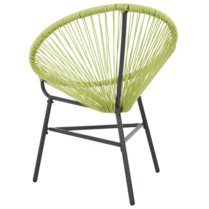 vidaXL Garden Acapulco Chair Poly Rattan Green 4