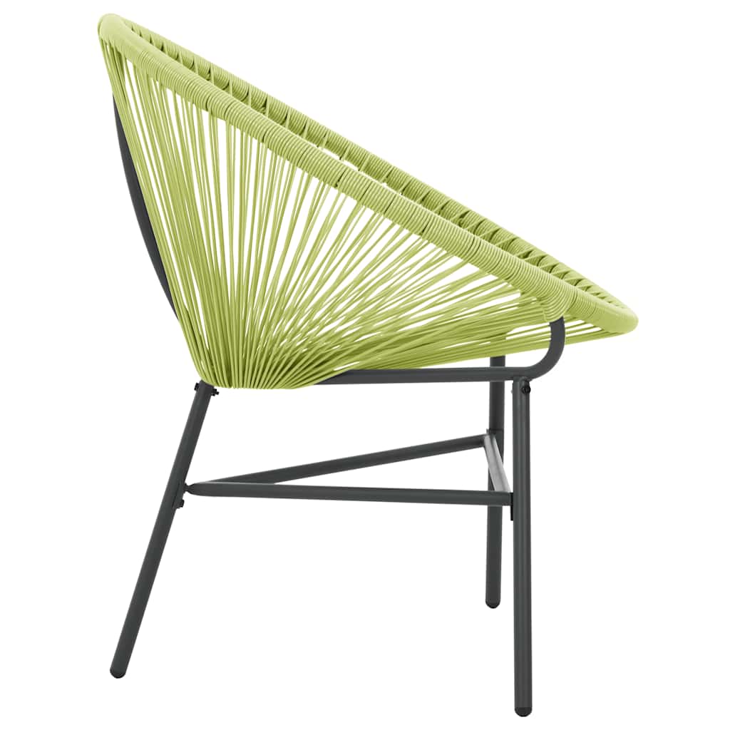 vidaXL Garden Acapulco Chair Poly Rattan Green 5