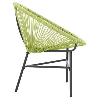 vidaXL Garden Acapulco Chair Poly Rattan Green 5