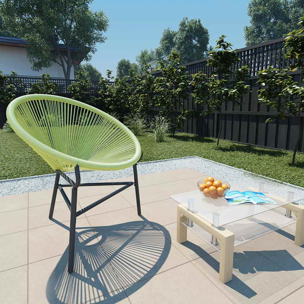 vidaXL Garden Acapulco Chair Poly Rattan Green 1