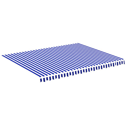 vidaXL Awning Replacement Fabric Blue and White 450x350 cm Polyester 2