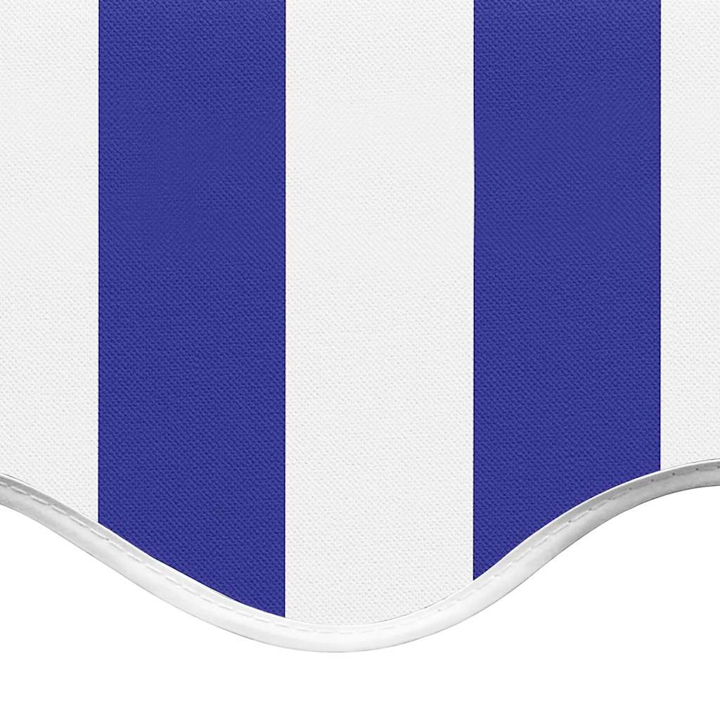 vidaXL Awning Replacement Fabric Blue and White 450x350 cm Polyester 5