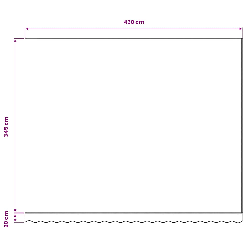 vidaXL Awning Replacement Fabric Blue and White 450x350 cm Polyester 6