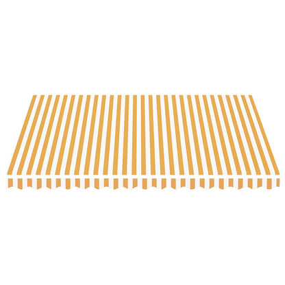 vidaXL Awning Replacement Fabric Yellow and White 400x350 cm Polyester 3