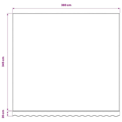 vidaXL Awning Replacement Fabric Yellow and White 400x350 cm Polyester 6