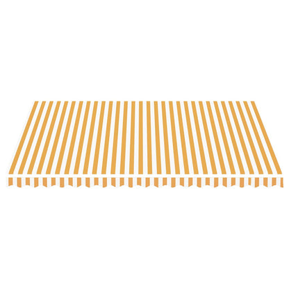 vidaXL Awning Replacement Fabric Yellow and White 450x350 cm Polyester 3