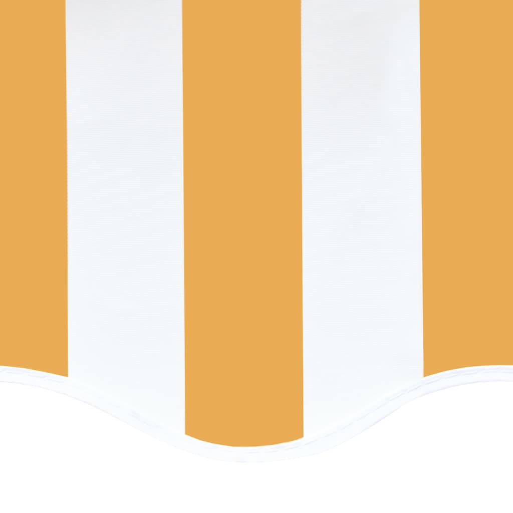 vidaXL Awning Replacement Fabric Yellow and White 450x350 cm Polyester 5