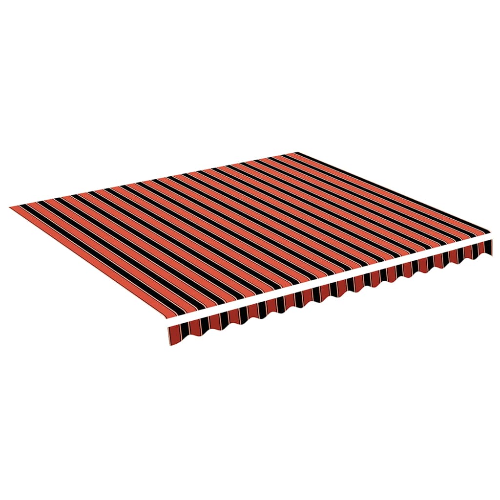 vidaXL Awning Replacement Fabric Orange and Brown 400x350 cm Polyester 2