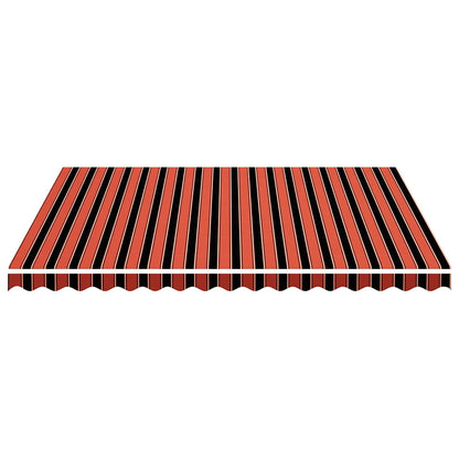 vidaXL Awning Replacement Fabric Orange and Brown 400x350 cm Polyester 3