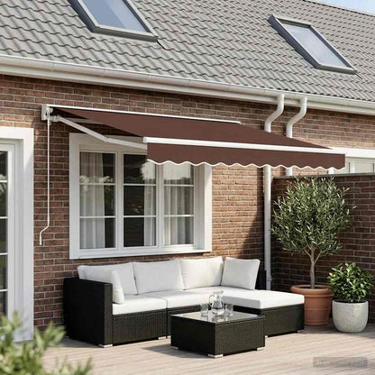 vidaXL Awning Replacement Fabric Brown 350x250 cm Polyester 1