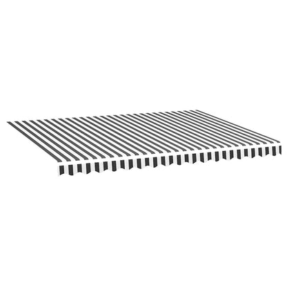 vidaXL Awning Replacement Fabric Anthracite and White 400x300 cm Polyester 2