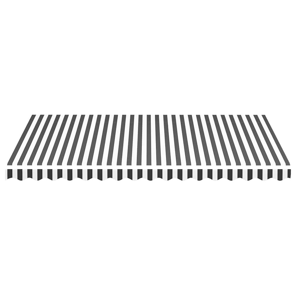 vidaXL Awning Replacement Fabric Anthracite and White 400x300 cm Polyester 3