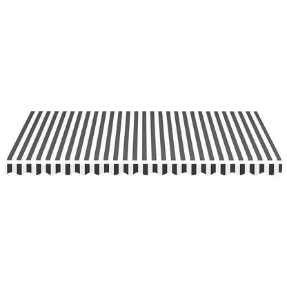 vidaXL Awning Replacement Fabric Anthracite and White 400x300 cm Polyester 3