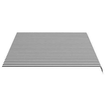vidaXL Awning Replacement Fabric Anthracite and White 400x300 cm Polyester 4