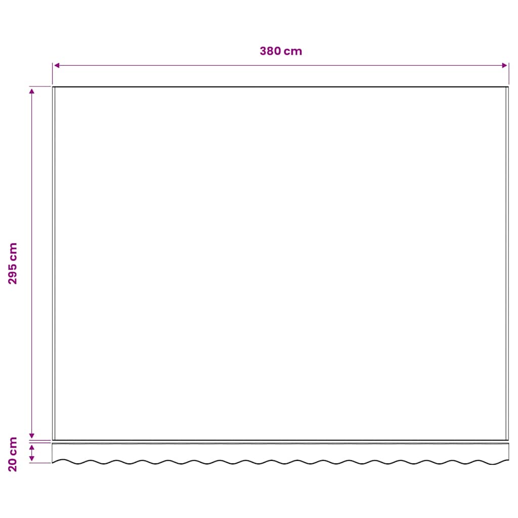 vidaXL Awning Replacement Fabric Anthracite and White 400x300 cm Polyester 6