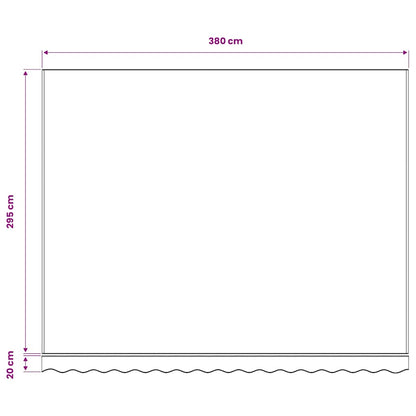 vidaXL Awning Replacement Fabric Anthracite and White 400x300 cm Polyester 6