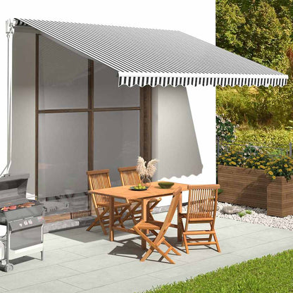 vidaXL Awning Replacement Fabric Anthracite and White 400x300 cm Polyester 1