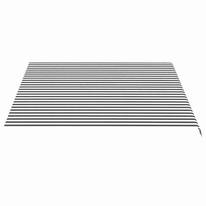 vidaXL Awning Replacement Fabric Anthracite and White 400x350 cm Polyester 4