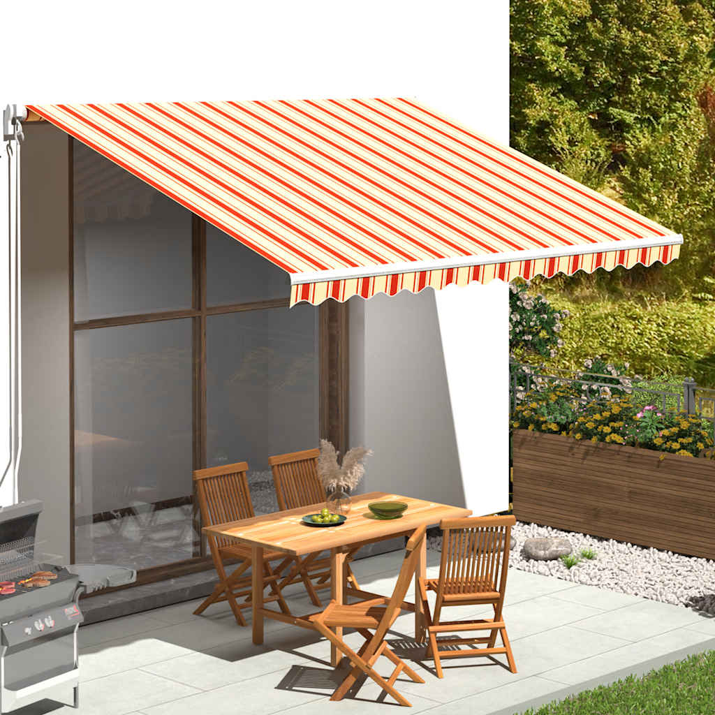 vidaXL Awning Replacement Fabric Yellow and Orange 400x300 cm Polyester 1