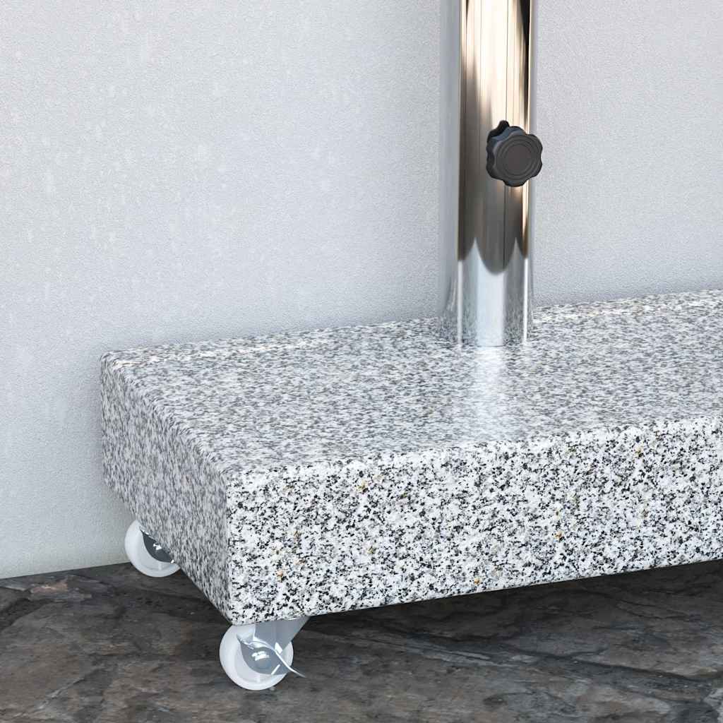 vidaXL Umbrella Base Light Grey 45x25x8.3 cm Granite 4