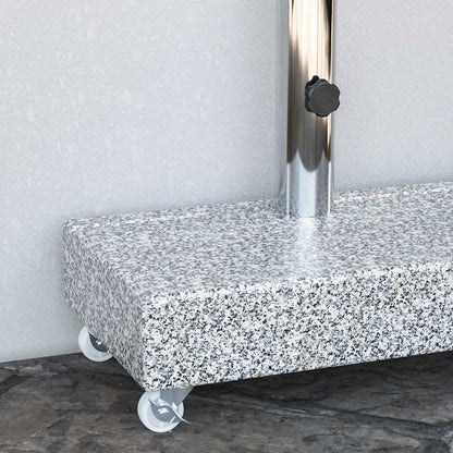 vidaXL Umbrella Base Light Grey 45x25x8.3 cm Granite 4