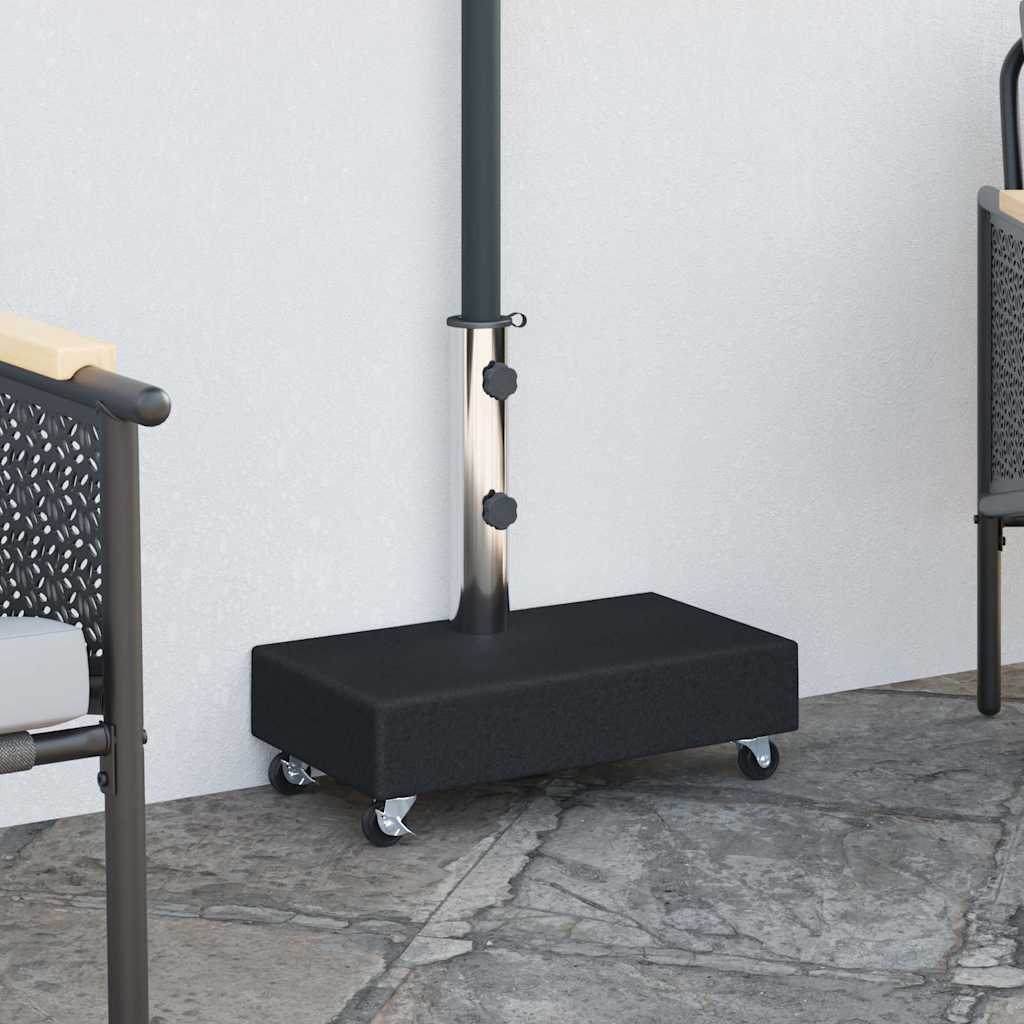 vidaXL Umbrella Base Black 45x25x8 cm Granite 1
