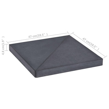 vidaXL Umbrella Weight Plate | Black | Granite | 15 kg | Decorative Inlays 5
