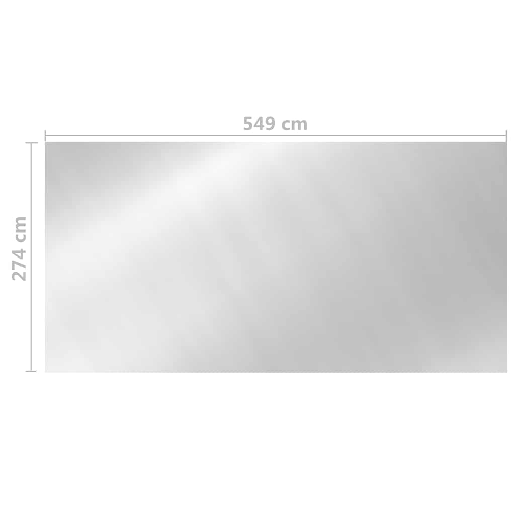 vidaXL Pool Cover Silver 549x274 cm PE 5