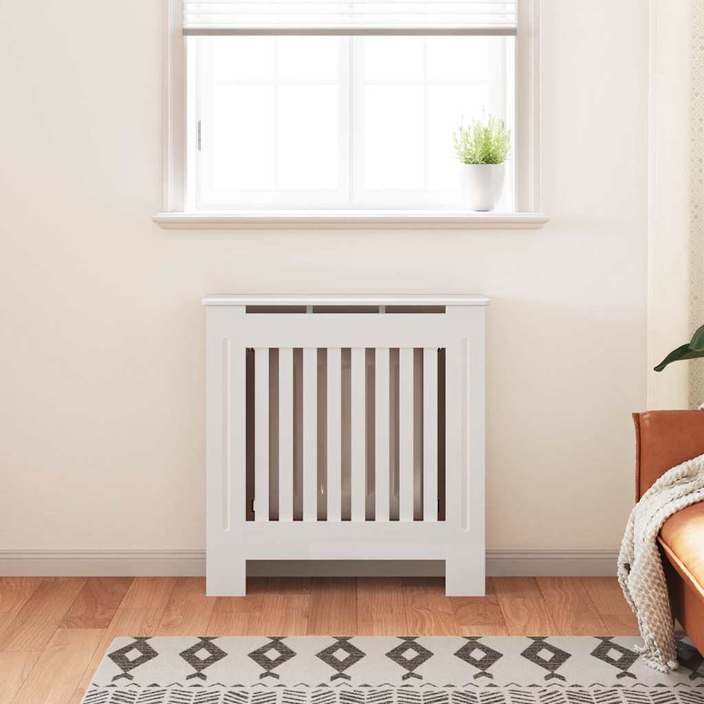 vidaXL Engineered Wood Radiator Cover White 78 cm 3